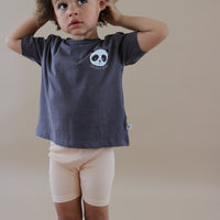 Beige Ribbed Cycling short