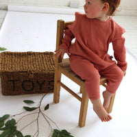 Unisex Ribbed Vintage Rose Pyjama