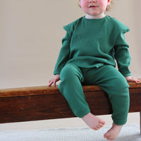 Unisex Ribbed Forest Green Pyjama