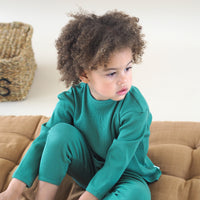 Unisex Ribbed Forest Green Pyjama