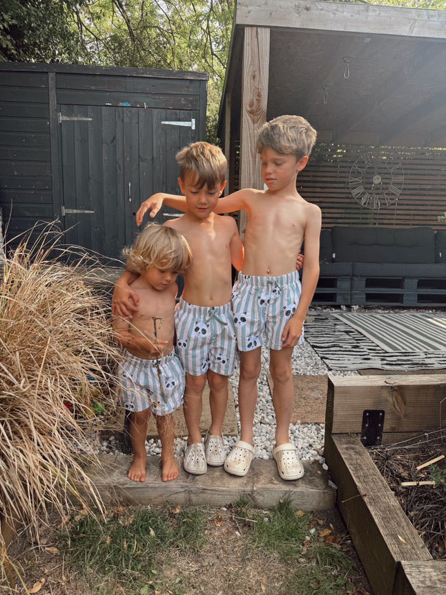 Panda Stripe Swimshort