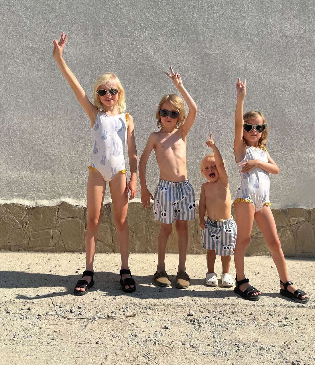 Panda Stripe Swimshort